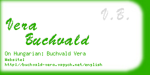 vera buchvald business card